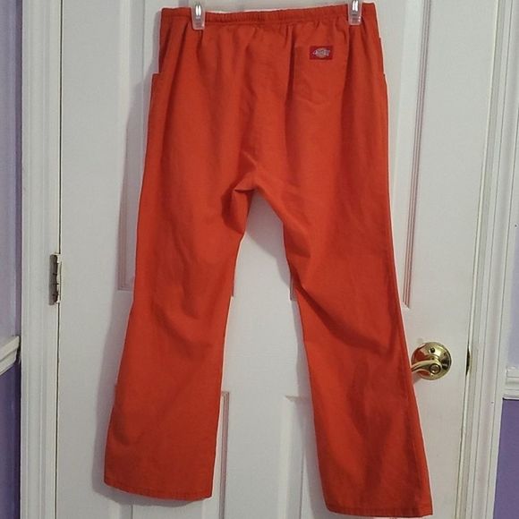 Dickies Burnt Orange Drawstring Straight Leg Pull On Pants Scrubs DePop - Picture 6 of 11